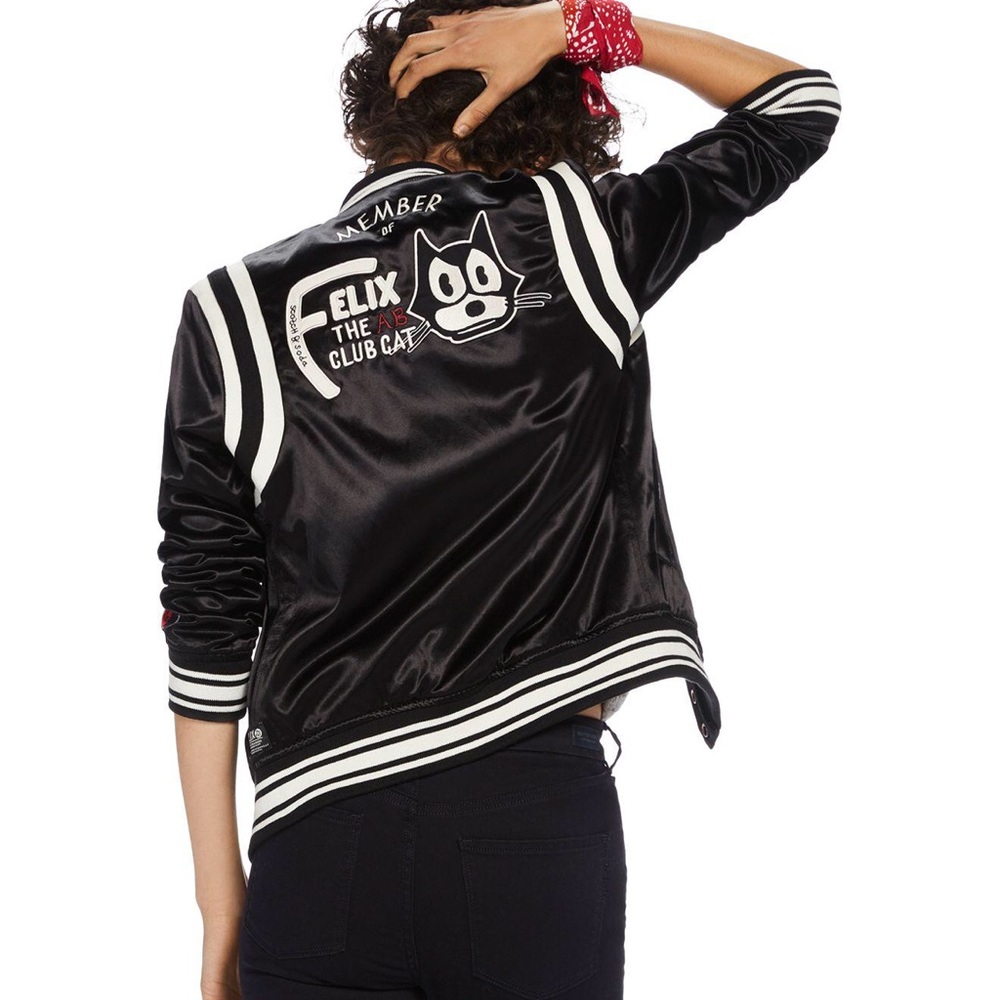 Scotch & Soda Black and White Bomber Jacket - Picture 2 of 5